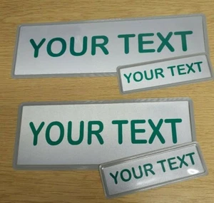 Reflective Label pairs (300mm + 145mm or 250mm +145mm). Available seperately - Picture 1 of 3