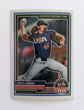 2023 Stars & Stripes 74 Rhett Lowder USA Baseball Collegiate National Team #Reds