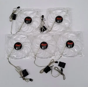 Lot of 5 Rosewill 120mm Case Fans, DF1202512SELN, 12V 0.16ATRANSPARENCE - Picture 1 of 5