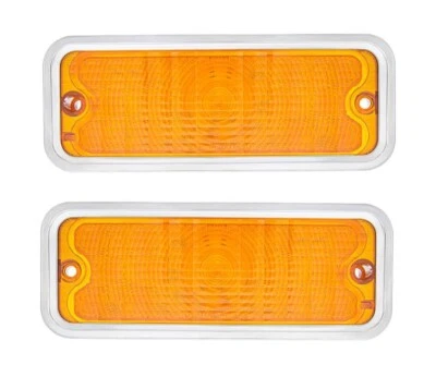 Luces de estacionamiento con lente ámbar diestro y derecho LED/ámbar para camioneta Chevy y GMC 1973-1980 Foto 1 de 4