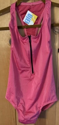 Traje de baño UJENA de colección años 80 rosa con cremallera crujiente trasero XS S Foto 1 de 4