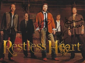 Restless Heart Autographed Signed 8.5x11 Photo - Country Music - 5  Sigs - w/COA - Picture 1 of 1