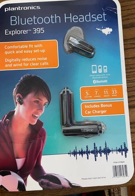 Plantronics Explorer 395 Bluetooth Noise Canceling Headset -- Brand New Sealed - Image 1 of 3