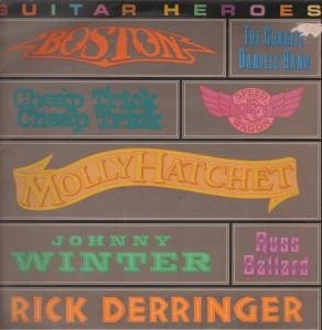 Various Artists Guitar Heroes LP vinyl UK Epic 1980 sleeve has sticker tear on - Image 1 of 1