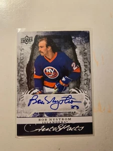 2008/09 Upper DEeck Artifacts BOB NYSTROM Autofacts "Sticker" Auto - Islanders - Picture 1 of 2