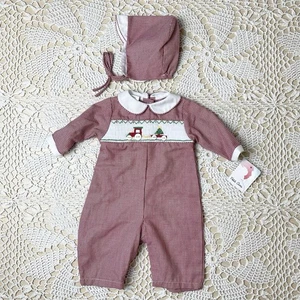 Petit Ami Baby Junge Frühchen Neugeborenes Weihnachten Zug langer Strampler Mütze Set Reborn - Bild 1 von 6