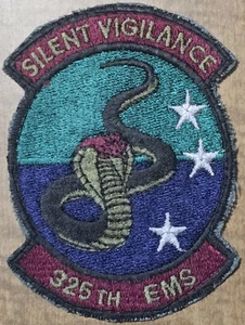 FUERZA AÉREA USAF 325th EMS EQUIPO MANTENIMIENTO ESCUADRÓN VIGILANCIA SILENCIOSA Antiguo - Imagen 1 de 4