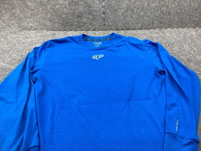 Camiseta Fox Racing Para Hombre Azul Mediano FoxTech Manga Larga Foto 1 de 4