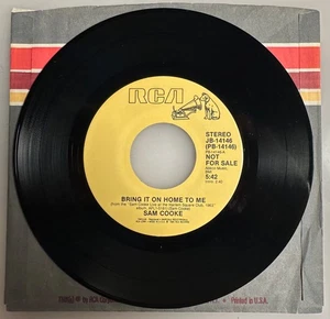 Sam Cooke / Bring It On Home To Me (Live at Harlem Square)  / RCA Promo 45 / NM+ - Bild 1 von 5