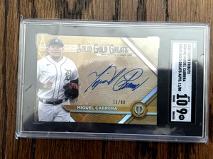 2022 Topps Tribute Miguel Cabrera Solid Gold Greats Auto # 11/80 🔥🔥 - Picture 1 of 2