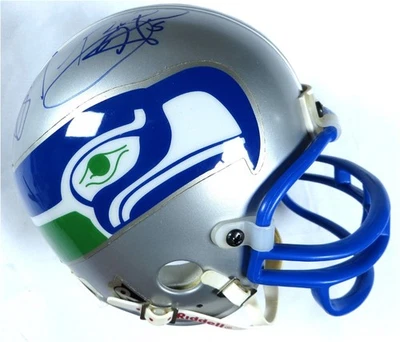 Seahawks Multi Autographed Mini Helmet Kitna Green Huard Galloway JSA AS84184 - Image 1 of 4