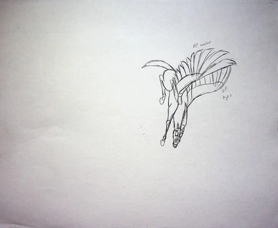 Disney's HERCULES 1996 Production Studio Copy PEGASUS Model Sheet Page #GB - Image 1 of 2