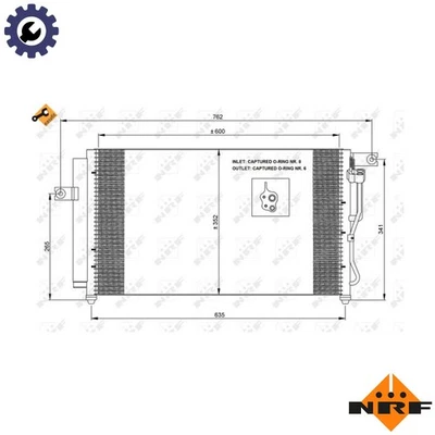 CONDENSER AIR CONDITIONING 35798 FOR HYUNDAI ACCENT/III/IV AVEGA VERNA 1.4L 4cyl - Image 1 of 4