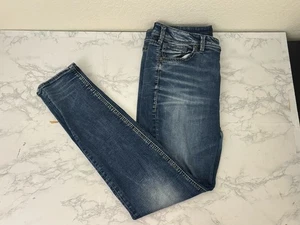 Silver Jeans Suki High Super Skinny Denimotion 34x31 Stretch dunkelblau G1 - Bild 1 von 7