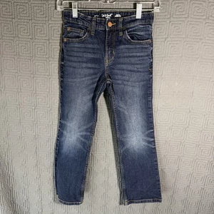 Jeans Cat & Jack ragazzo taglia 8 blu bootcut dritto vita regolabile - Foto 1 di 7