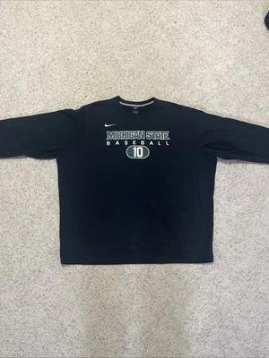 Sudadera cuello redondo emitida por el equipo Nike Michigan State Baseball #10 talla 3XL Foto 1 de 4