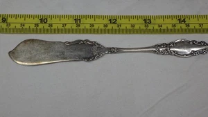 Antik Sterling Silber .925 Serviermeister Buttermesser Marmelade Blumen Blätter - Bild 1 von 8