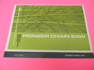 PIONEER MODEL 2071 SERVICE PROCEDURES MANUAL WITH PARTS LIST BOX 618 A - Picture 1 of 2