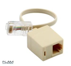 Adaptateur convertisseur cable telephone IP RJ45 vers RJ11 / RJ45 phone to RJ11 - Imagen 1 de 5