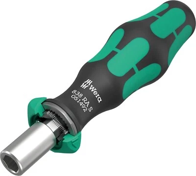 Wera 838 RA S, Magnetic Screwdriver 1/4" Bit Holder with Ratchet Function,051492
