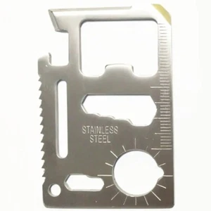 Multi Purpose Stainless Steel Pocket Survival Utility Tool With Wallet - Picture 1 of 7