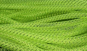 Tubo de malla decorativo 8 mm verde manzana flexible CYBERLOX fiesta y vacaciones elige yardas - Imagen 1 de 1