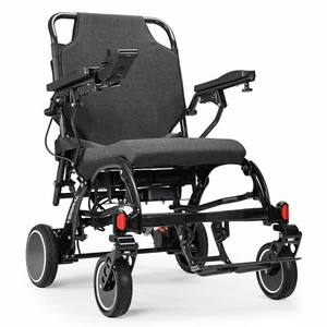 Carbon Fiber Lightweight Foldable Senior Electric Wheelchair 20" Widen Seat FDA - Picture 1 of 9