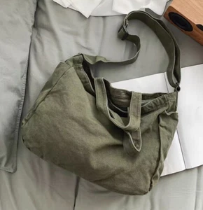 Bolso de mano retro japonés de lona carteras bandolera escuela hombres mujeres bolsos de hombro - Imagen 1 de 10