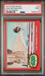 1977 Topps Star Wars Karte #74 Luke Skywalker auf Tatooine PSA 9 NEUWERTIG - Bild 1 von 2
