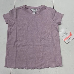 Athleta Girl Purple Change Maker Ribbed Short Sleeve Tee Shirt Youth Size L NEW - Picture 1 of 9