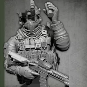 1:18 US Navy Seal Special Ops Bust Resin Figure Model Kit Unassembled Unpainted - Picture 1 of 9