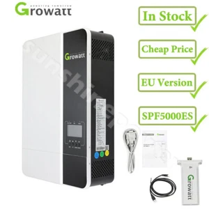 Growatt Inverter Hybrid SPF 5000ES 5KW 48vdc Off Grid Solar Wifi MPPT - Picture 1 of 19