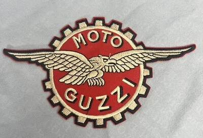 🔥 MOTO GUZZI Italian Italy Motorcycle Bike HUGE 7”Embroidered Iron Sew On Patch - Image 1 of 4