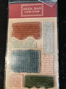 Week Bar Cling Stempelset - 7 Stempel - Worte der Weisheit - Neu - Bild 1 von 10