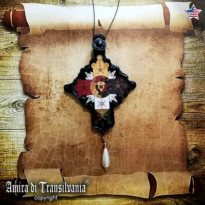 Golden Dawn Cross Alchemy Magic Talisman Occult Symbol Astrology Pendant Charm - Image 1 of 4