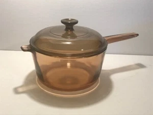 Vision Corning USA Amber Brown Cookware 2.5L Saucepan Pot W/ Pyrex Lid V-2.5-C - Picture 1 of 6