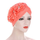 India Women Turban Muslim Beanie Hat Flower Headwrap Scarf Chemo Cap Pleated New