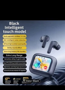 LCD Touch Control Wireless Bluetooth 5.4 Earbuds ANC Noise Cancelling Earbud New - Picture 1 of 2