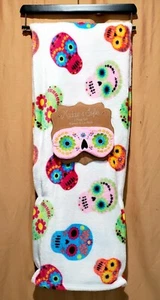 ¡LINDO!JCV Group Maddie & Sofie JUEGO DE 2 PIEZAS Calavera de Azúcar MANTA Y MÁSCARA 50"X60" NUEVO CON ETIQUETAS - Imagen 1 de 8