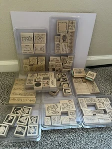 Vintage STAMPIN’ UP Wood & Rubber Stamps Lot - Total 82| 1998-2006 - Picture 1 of 14