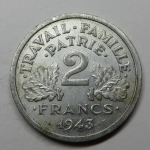 France 2 Francs 1943 Aluminum KM#904.1 - Picture 1 of 2