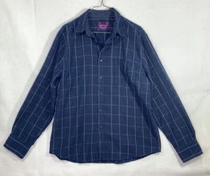 Bruno New York Mens Medium Button-Up Long Sleeve Shirt Striped Business Casual - Picture 1 of 8