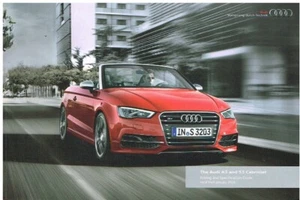 AUDI A3 CABRIOLET & S3 CABRIOLET ORIGINAL 2016 FACTORY UK SALES BROCHURE - Picture 1 of 1