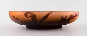Emile Gallé art glass bowl, approx. 1910 s. - Picture 1 of 5