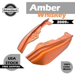Deflector de aire de marco medio Advanblack Amber whisky escudo térmico para Harley 2009+ - Imagen 1 de 9