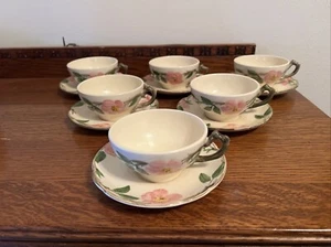 VTG Set / 6 Franciscan Desert Rose Tea/Coffee Cups & Saucers Made in USA CA 1963 - Picture 1 of 14