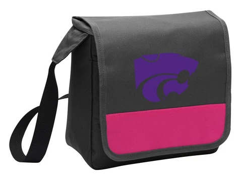 K-State Logo Lunch Bag Girls Cooler Ladies Lunchbox COOL MESSENGER BAG STYLE! Cover