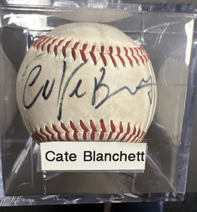 ACTRIZ CATE BLANCHETT Béisbol Firmado - A Foley's BAR NYC Pieza Original BAS - Imagen 1 de 6