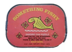 Vintage Something Fishy Sardine Can Puzzle Complete 1974 Emson - Picture 1 of 7