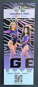 Biglietto NCAA Gymnastics Ohio State Buckeyes vs LSU Tigers Gymnastics Stub 1/5/24 - Foto 1 di 2